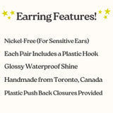 Orange Cat Earrings