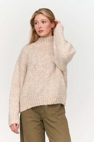 Beige Mottled Pullover