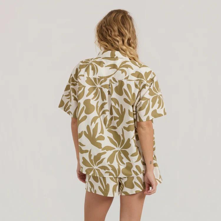 Costa Button Up Shirt - Dusty Olive