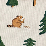 Bear In Hat & Trees Mismatched Socks M