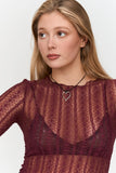 Bordeaux Lace Top