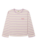 Joul Wide Sleeve Stripe Tee - White/Pink