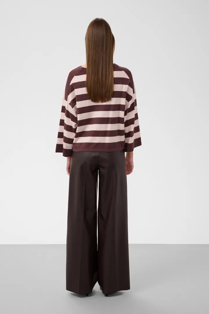Spina Boxy Pullover Cropped - Huckleberry/Pale Lilac
