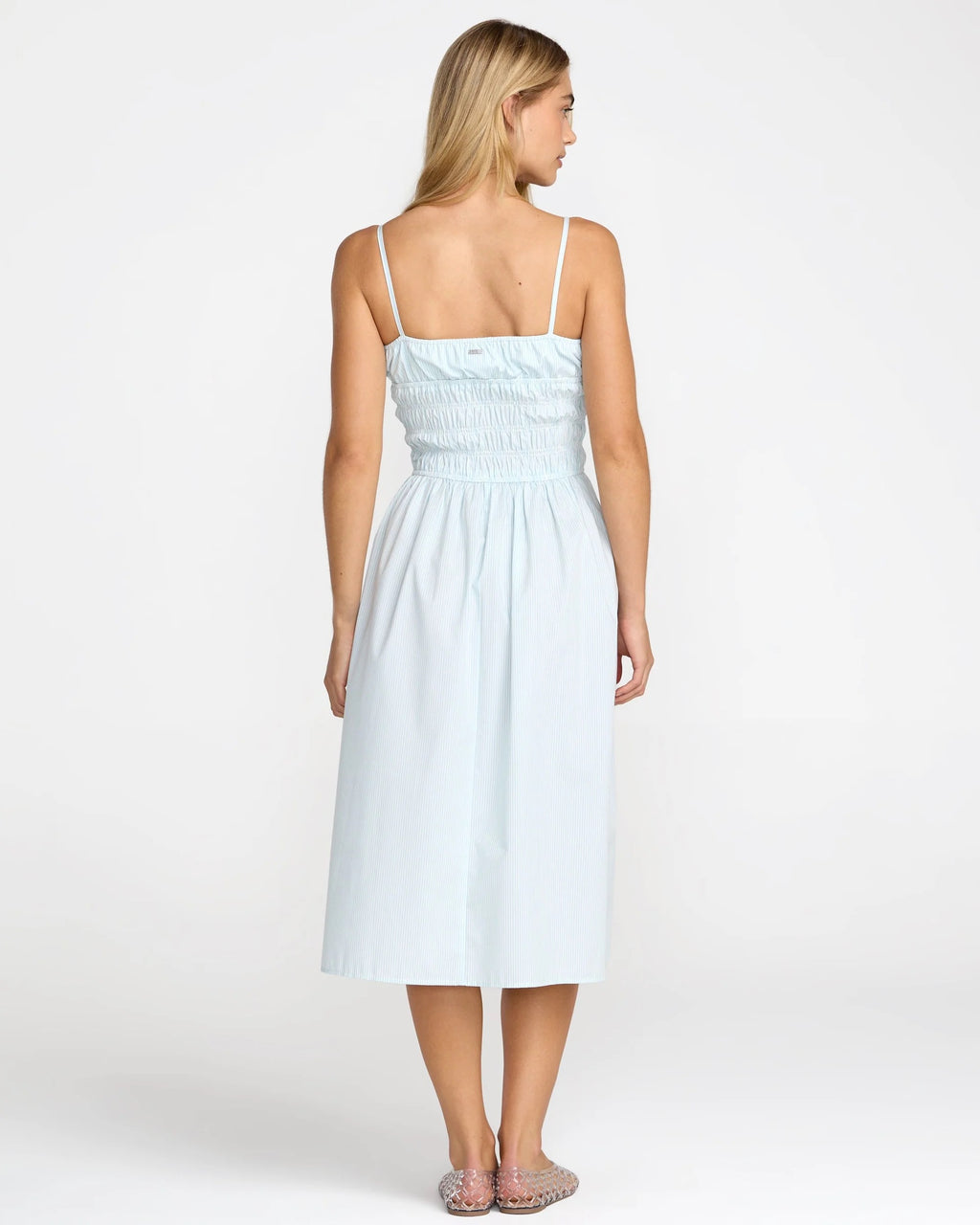 Raya Midi Dress - Crystal Blue Stripe