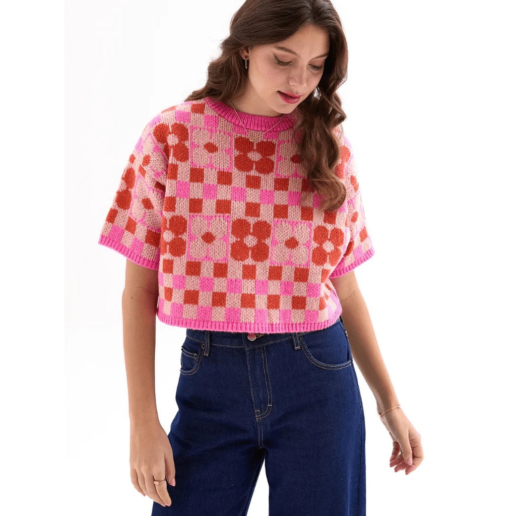 Janie Floral Jumper - Pink