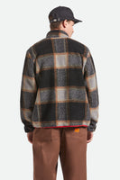 Buffalo Plaid Sherpa Full Zip - Black/Cream