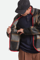 Buffalo Plaid Sherpa Full Zip - Black/Cream
