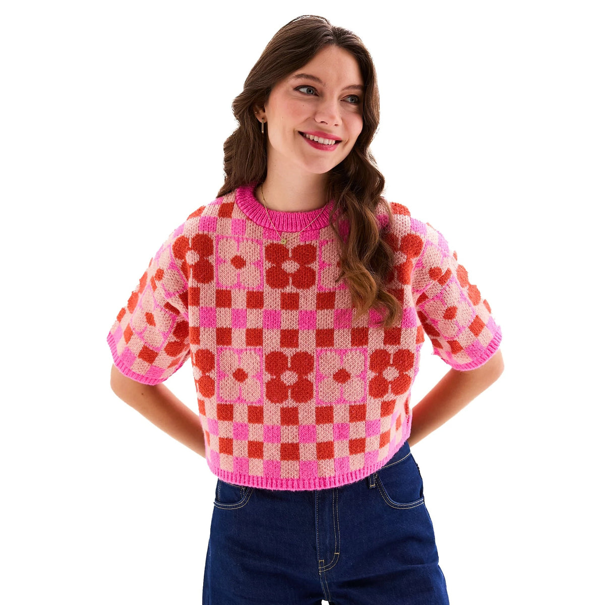 Janie Floral Jumper - Pink