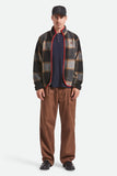 Buffalo Plaid Sherpa Full Zip - Black/Cream