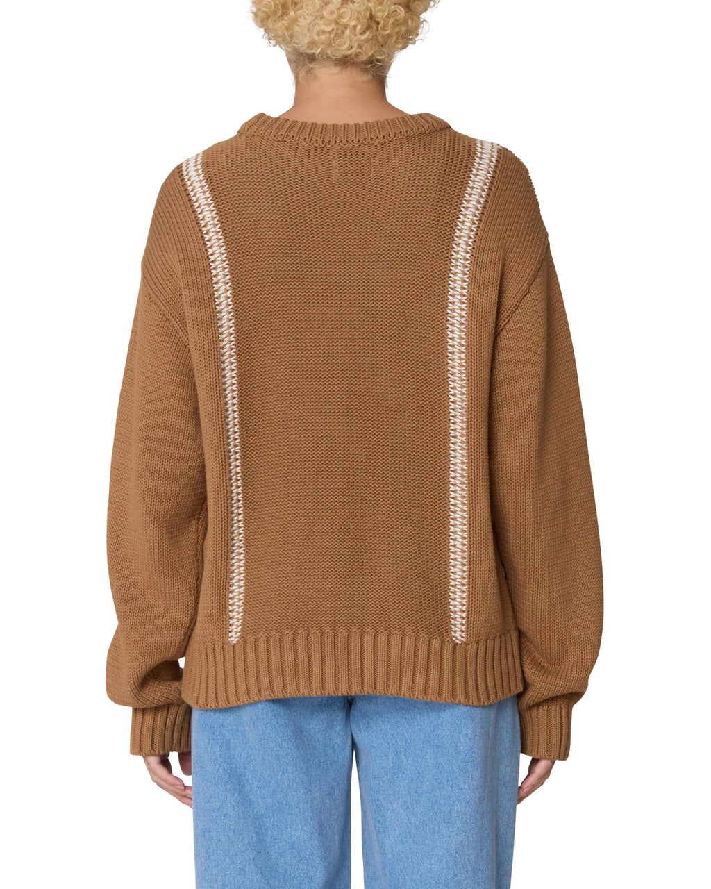 Mend Stitch Crewneck Sweater - Caramel