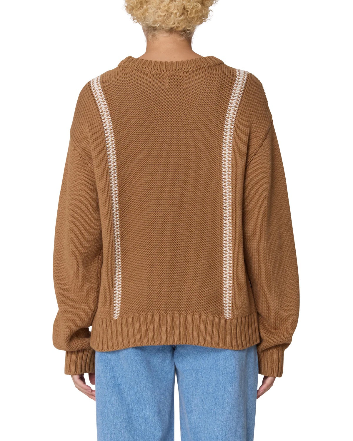Mend Stitch Crewneck Sweater - Caramel