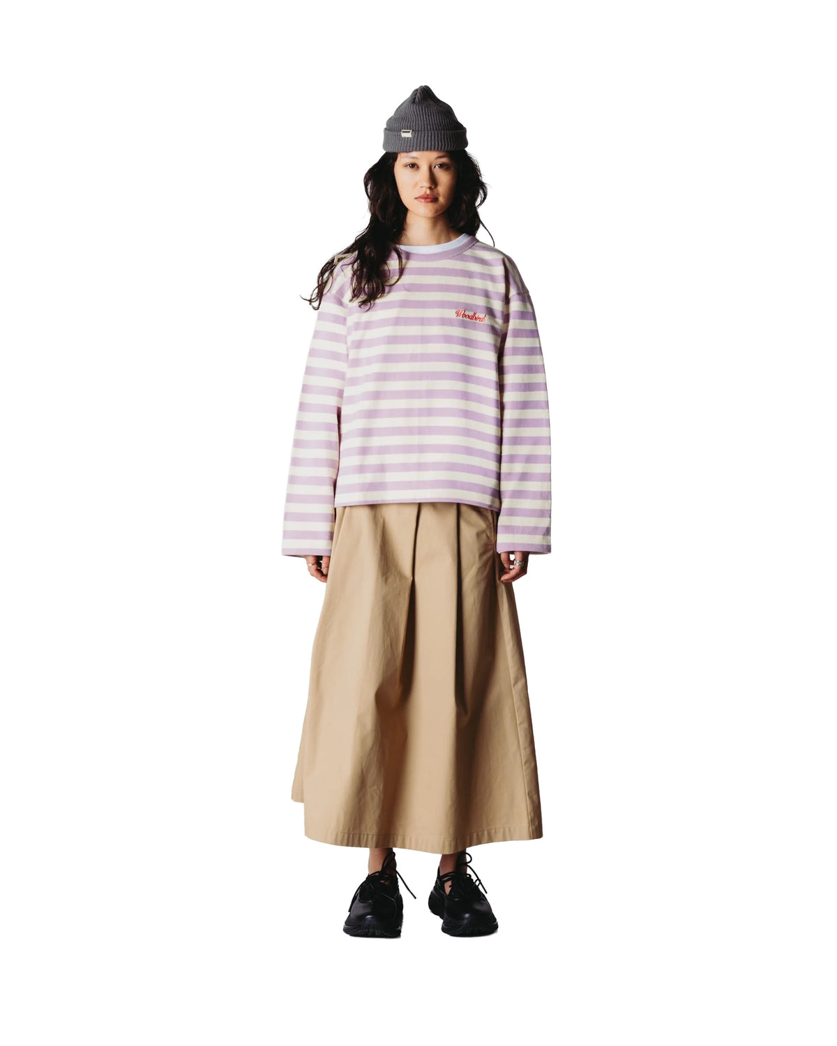Joul Wide Sleeve Stripe Tee - White/Pink