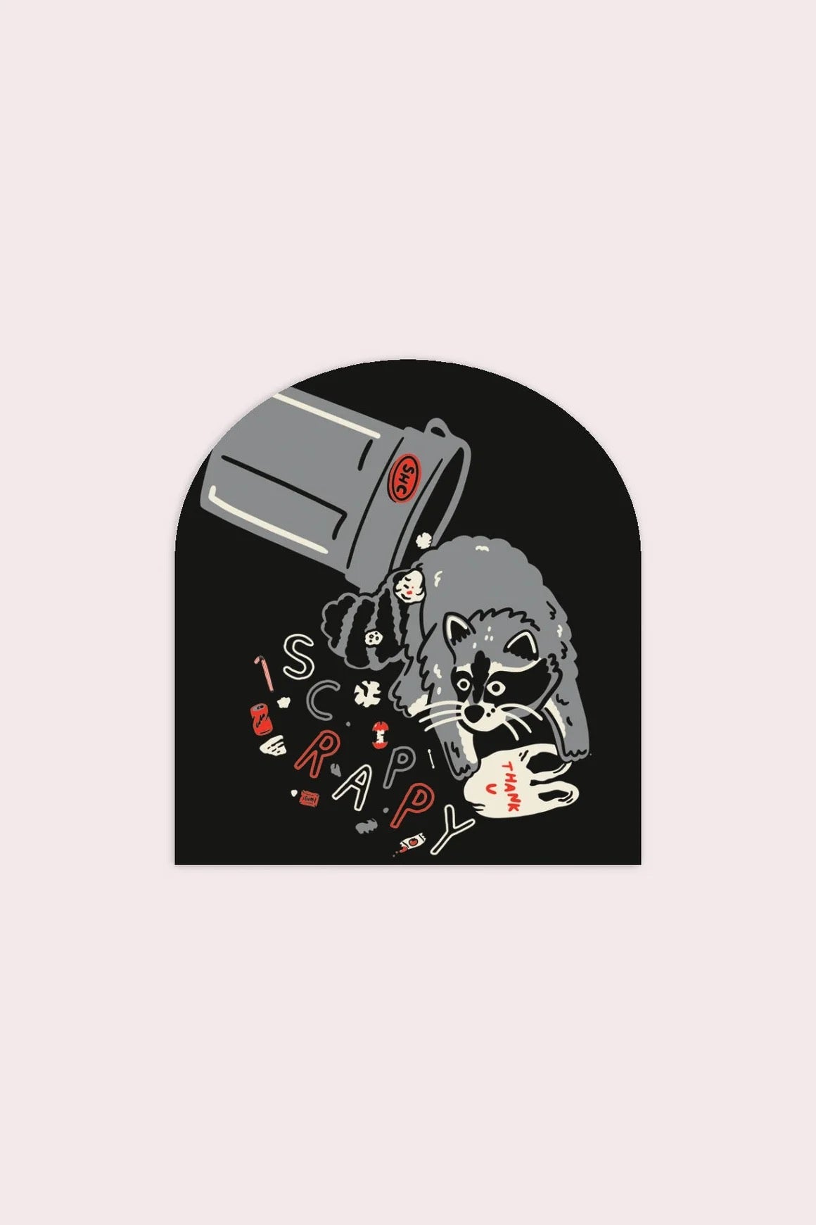 Scrappy Raccoon (Trash) Sticker