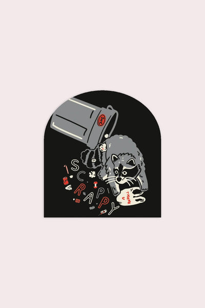 Scrappy Raccoon (Trash) Sticker