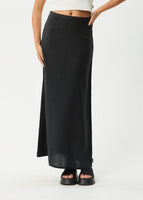 Lilo Hemp Maxi Skirt- Black