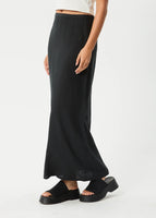 Lilo Hemp Maxi Skirt- Black