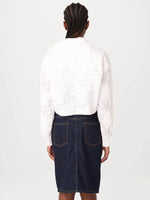 The Cropped Jacquard Shirt - White