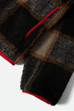 Buffalo Plaid Sherpa Full Zip - Black/Cream