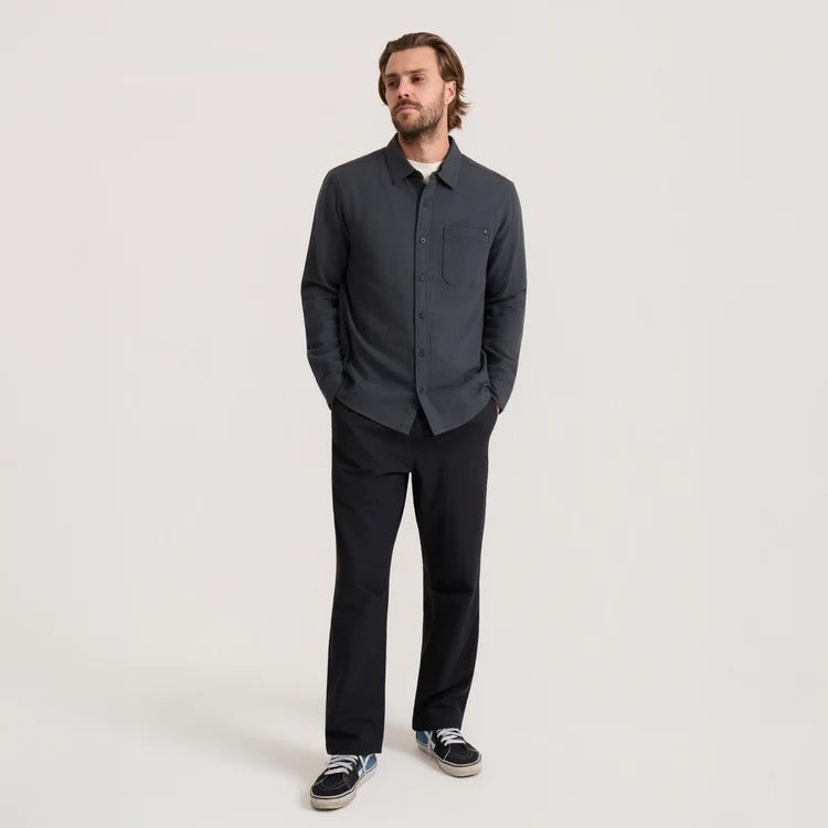 Crossroads Organic Cotton Flannel - Charcoal