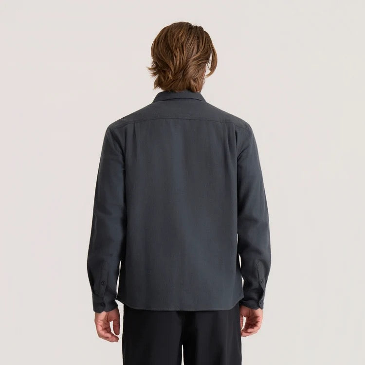 Crossroads Organic Cotton Flannel - Charcoal