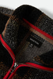 Buffalo Plaid Sherpa Full Zip - Black/Cream