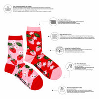 Strawberry Mismatched Socks
