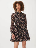The Printed Chiffon Dress - Black