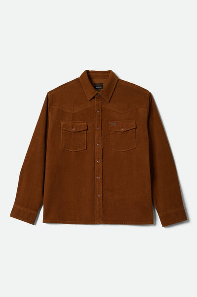 New West Relaxed Overshirt - Washed Copper Corduroy