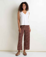 Taj Hemp Wide Leg Pant - Chestnut Floral