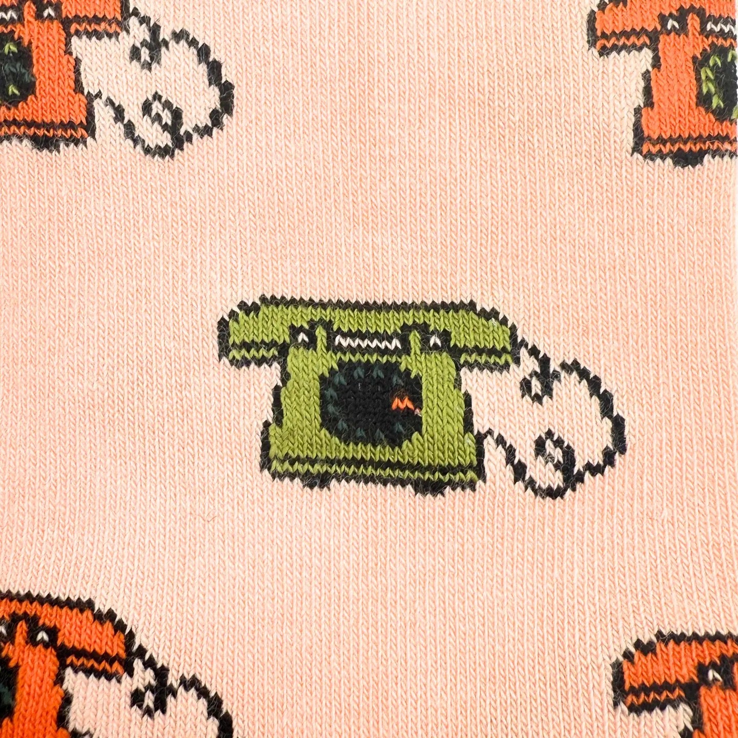 Vintage Phone Mismatched Socks