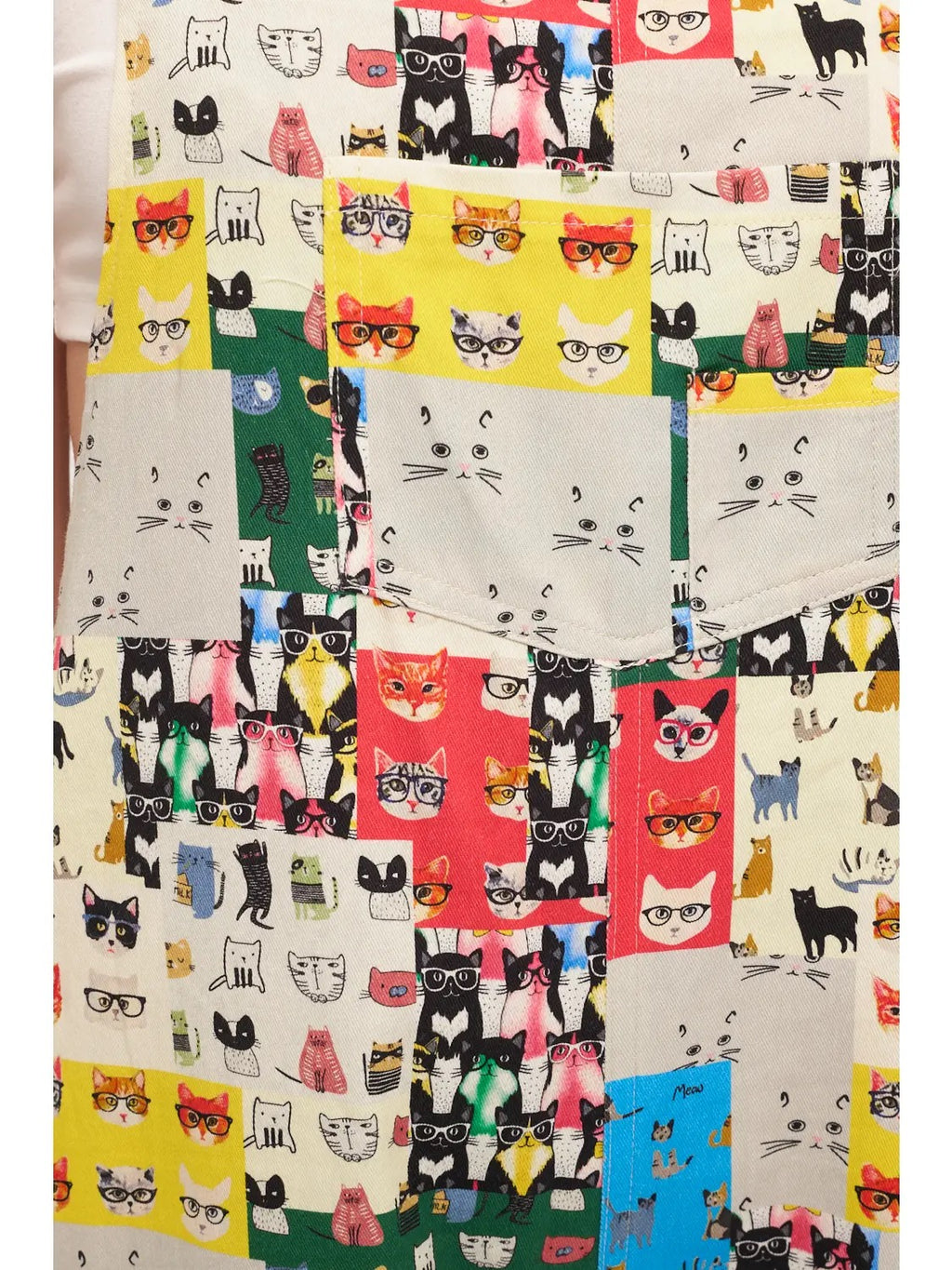 Retro Cat Faces Pop Art Overalls