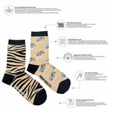 Zebra Print Mismatched Socks
