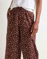 Taj Hemp Wide Leg Pant - Chestnut Floral