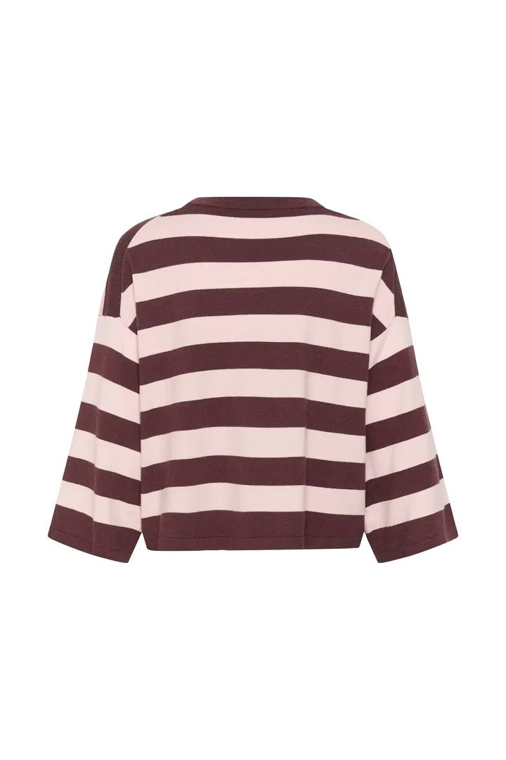 Spina Boxy Pullover Cropped - Huckleberry/Pale Lilac