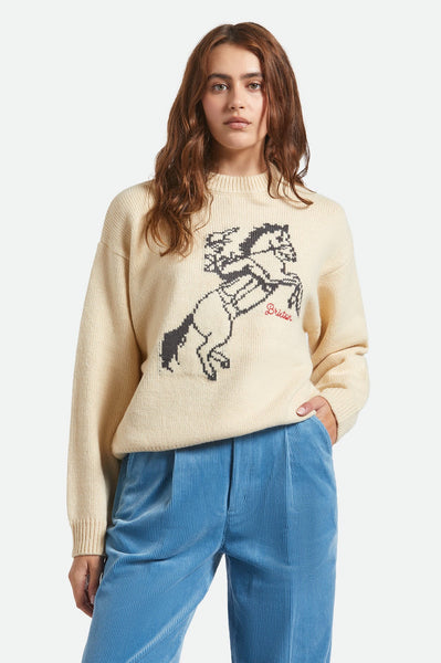 Brixton Ranching Club Crew Sweater - Whitecap