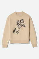 Brixton Ranching Club Crew Sweater - Whitecap