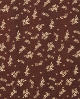 Taj Hemp Tiered Midi Sleeveless Dress - Chestnut Floral