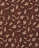 Taj Hemp Tiered Midi Sleeveless Dress - Chestnut Floral