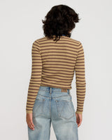 Bond Stripe Long Sleeve - Sand Dune
