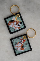 Duality Cat Embroidered Keychain