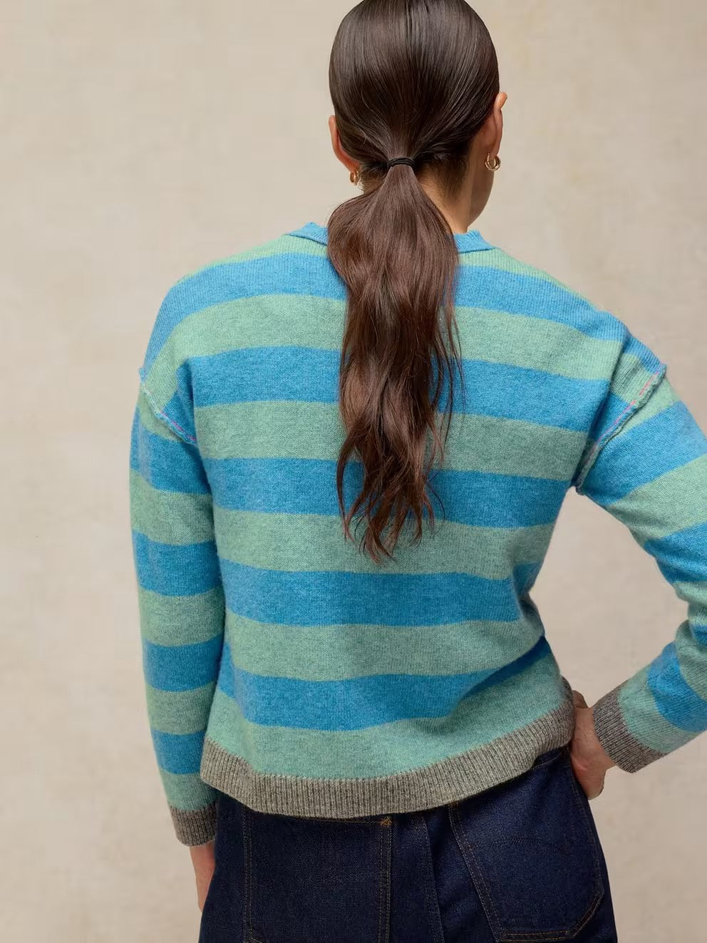 Sansa Stripe Cardigan - Blue Multi