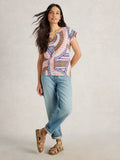 Nelly Notch Tee - Natural Print