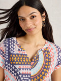 Nelly Notch Tee - Natural Print