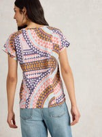 Nelly Notch Tee - Natural Print