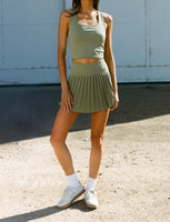 Playing Doubles Skirt - Courtside Green