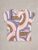 Nelly Notch Tee - Natural Print
