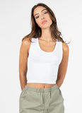 Bamboo Rib Deep Scoop Neck Tank