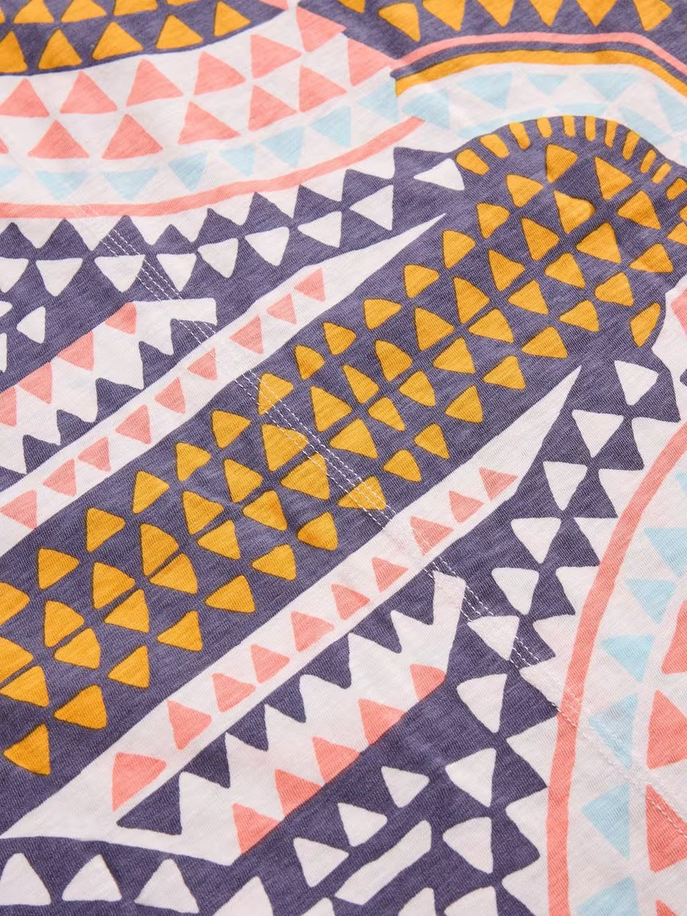 Nelly Notch Tee - Natural Print