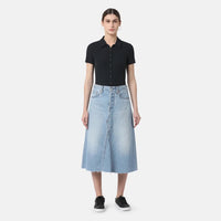 High Rise A Line Decon Skirt - Secret Secret