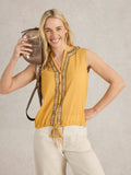 Tulip Mix Sleeveless Shirt - Mid Yellow
